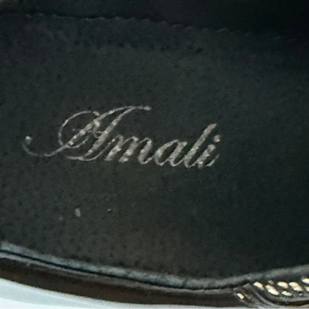 Amali Men’s Silver Fishnet Tuxedo Oxford Dress Shoe Black Patent Cap Toe Size 9. - Picture 10 of 13